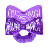 Double Dare OMG! Reversible Mega Hair Band Purple - Double Dare OMG! бант-повязка реверсивный для фиксации волос, фиолетовый плюш/фиолетовый металлик